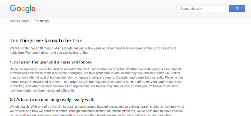core values examples